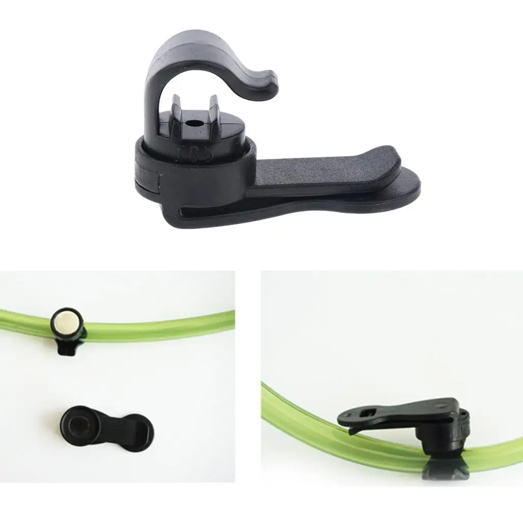 Outdoor Sports Cycling Bike Hydration Pack Hose Water Bladder Pipe Tube Clip Holder Hook