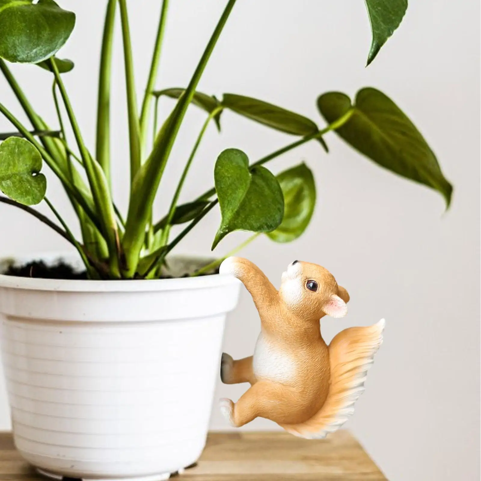 Animal Garden Statue Crafts Resin Planter Hanging Pendant Ornament Plant Pot Decor for Balcony Yard Terrarium Courtyard Outdoor