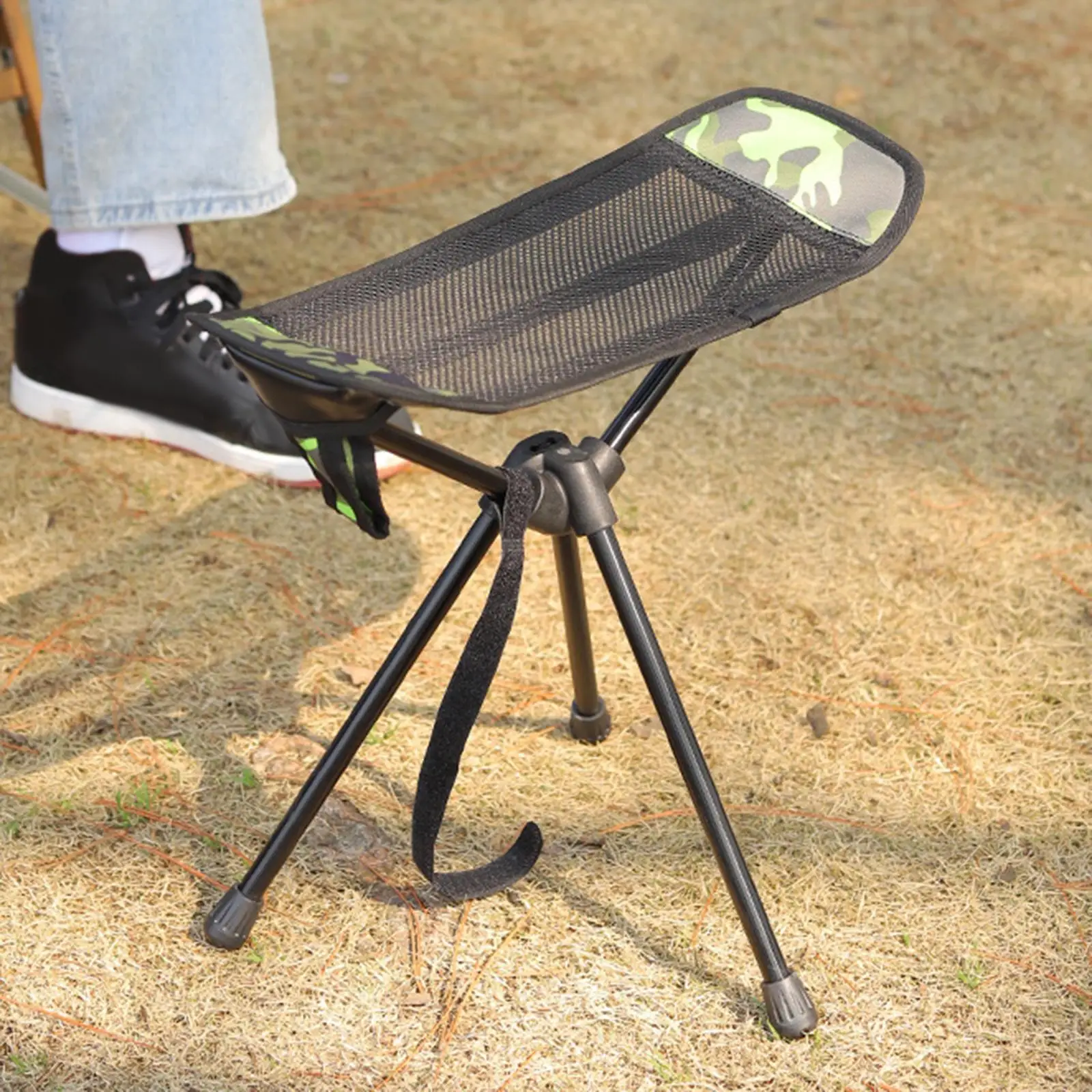 Portable Footstool Folding Chair with Storage Bag Slacker Chair for Garden