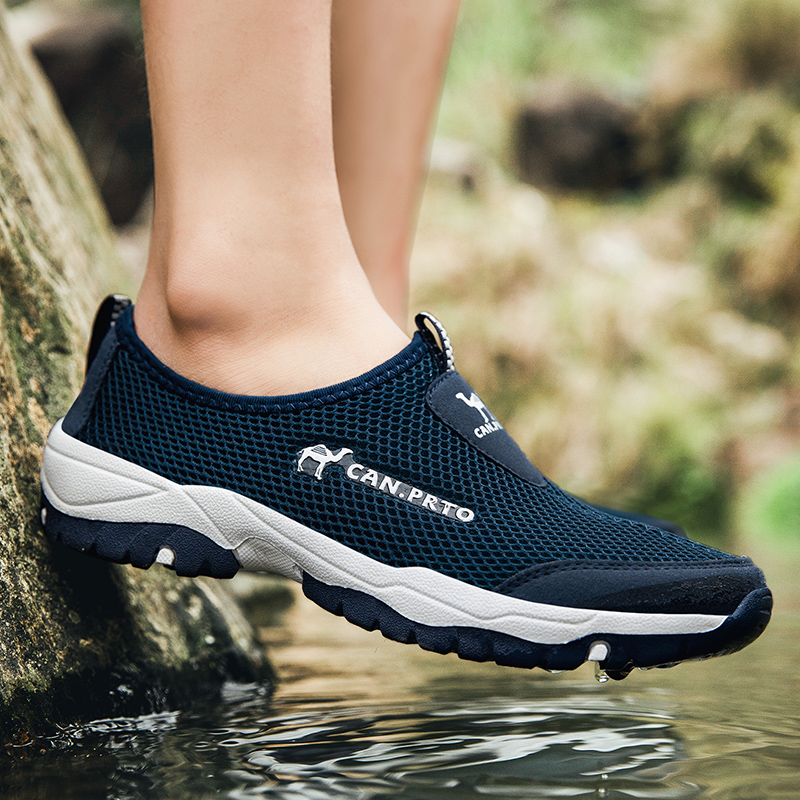 Männer Casual Schuhe Mode Sommer Schuhe Mesh im freien Atmungsaktive Slip-on Wohnungen Männer Turnschuhe Komfortable Wasser Faulenzer Zapatillas – Detail 25