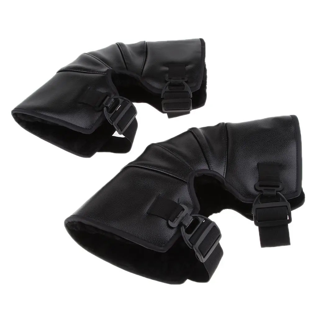PU Leather Motorcycle Thicken Knee Pads Protective Kneepad Warmer Guards 