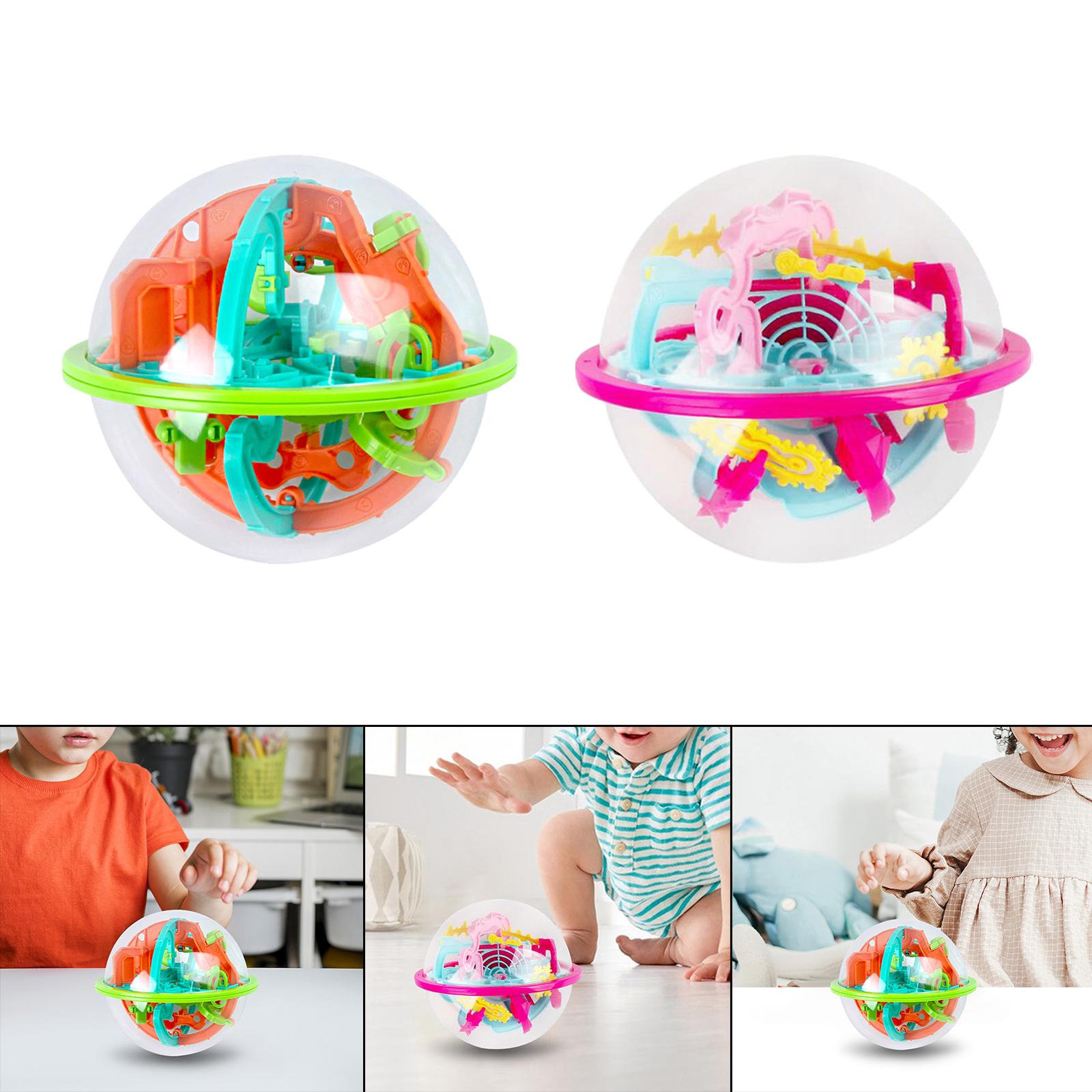 3D Maze Ball Brain Teaser Puzzles Sphere Globe Educational Toy Gravity Memory Sequential Maze for Boy Girls Adults Children