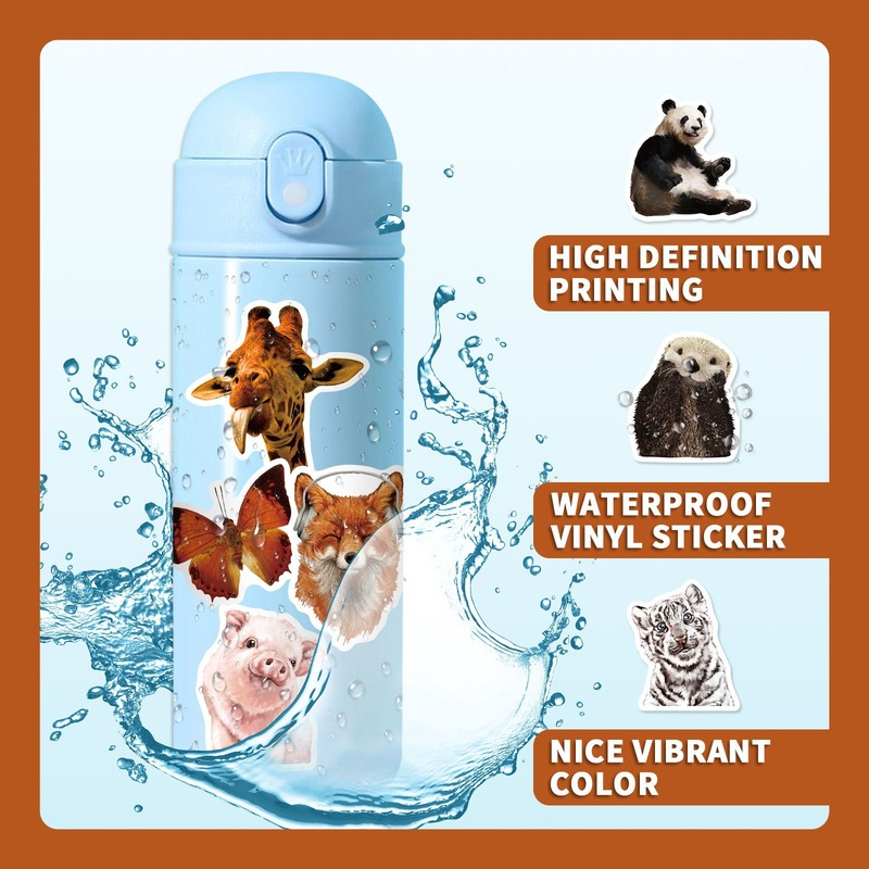 10/25/50 Stück Dschungel Zoo Wildtier Aufkleber Cartoon für Dusche Wandtattoo Notebook Wasserflasche Gepäck Laptop Telefon Laptop – Detail 4