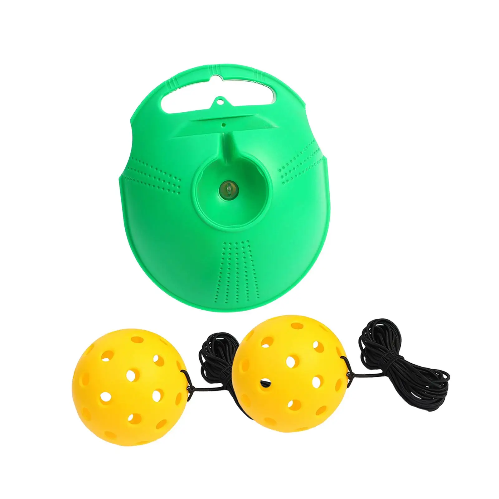 Solo Pickleball Training Pickleball Trainer, with 40 Holes Pickleball Ball Rope Handle Outdoor Professional Self Practice