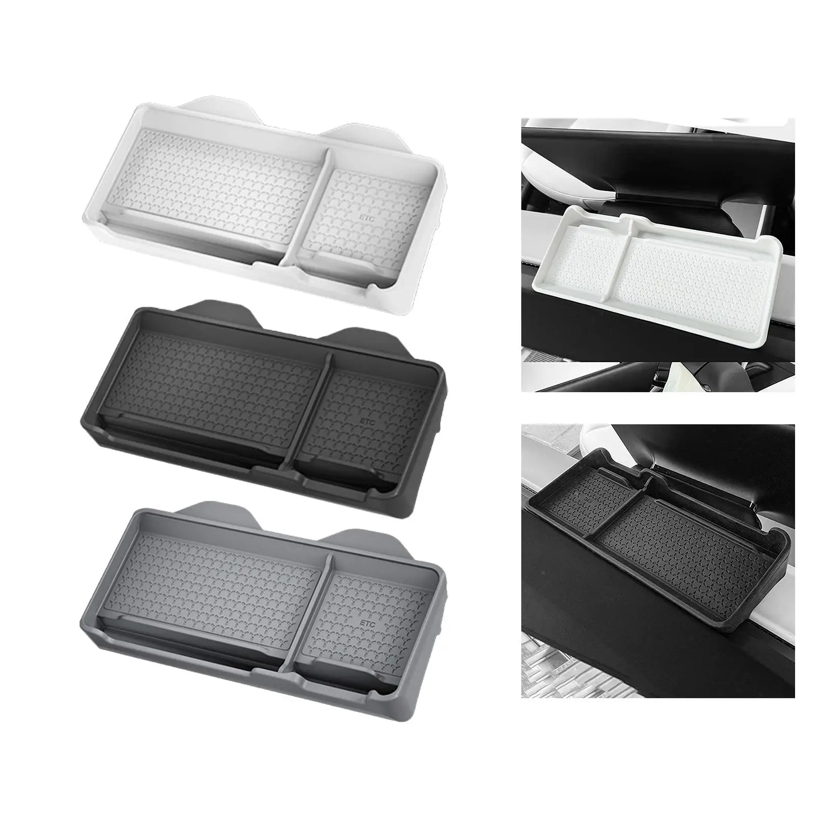 Car Dashboard Storage Box Storage etc Waterproof behind Screen Tissue Box Durable Car Accessories for Model Y