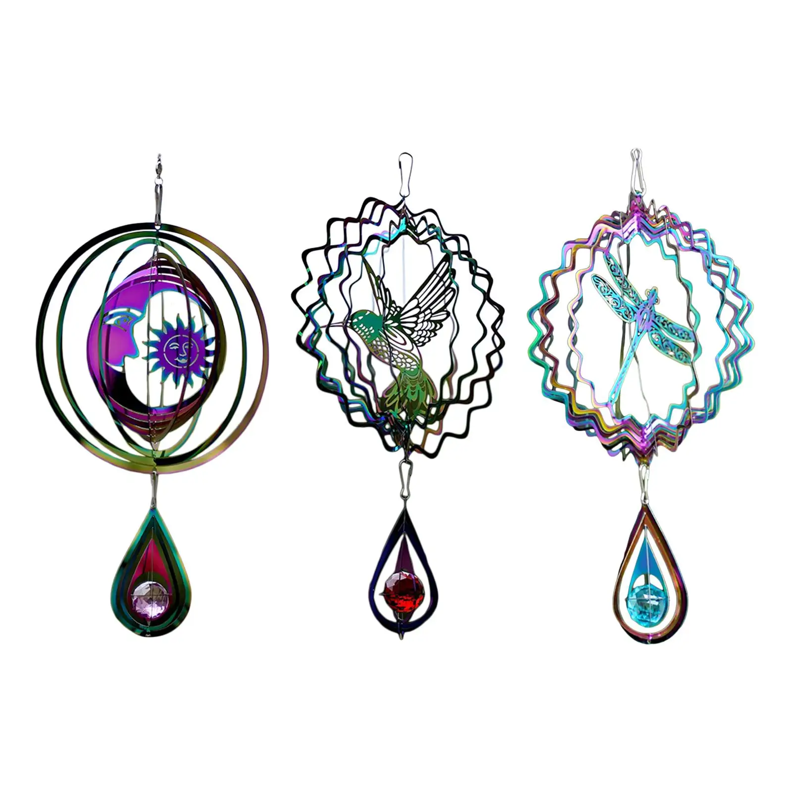 Wind Spinner Garden Decorative Windchime Weatherproof Wind Chime Wind Sculpture Hanging for Farm Yard Porch Living Room Outside