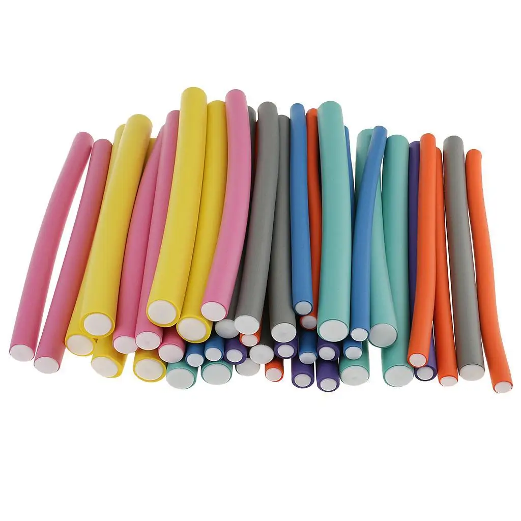 42Piece Flexible Lightweight Sponge Hair Rollers Rods 24cm