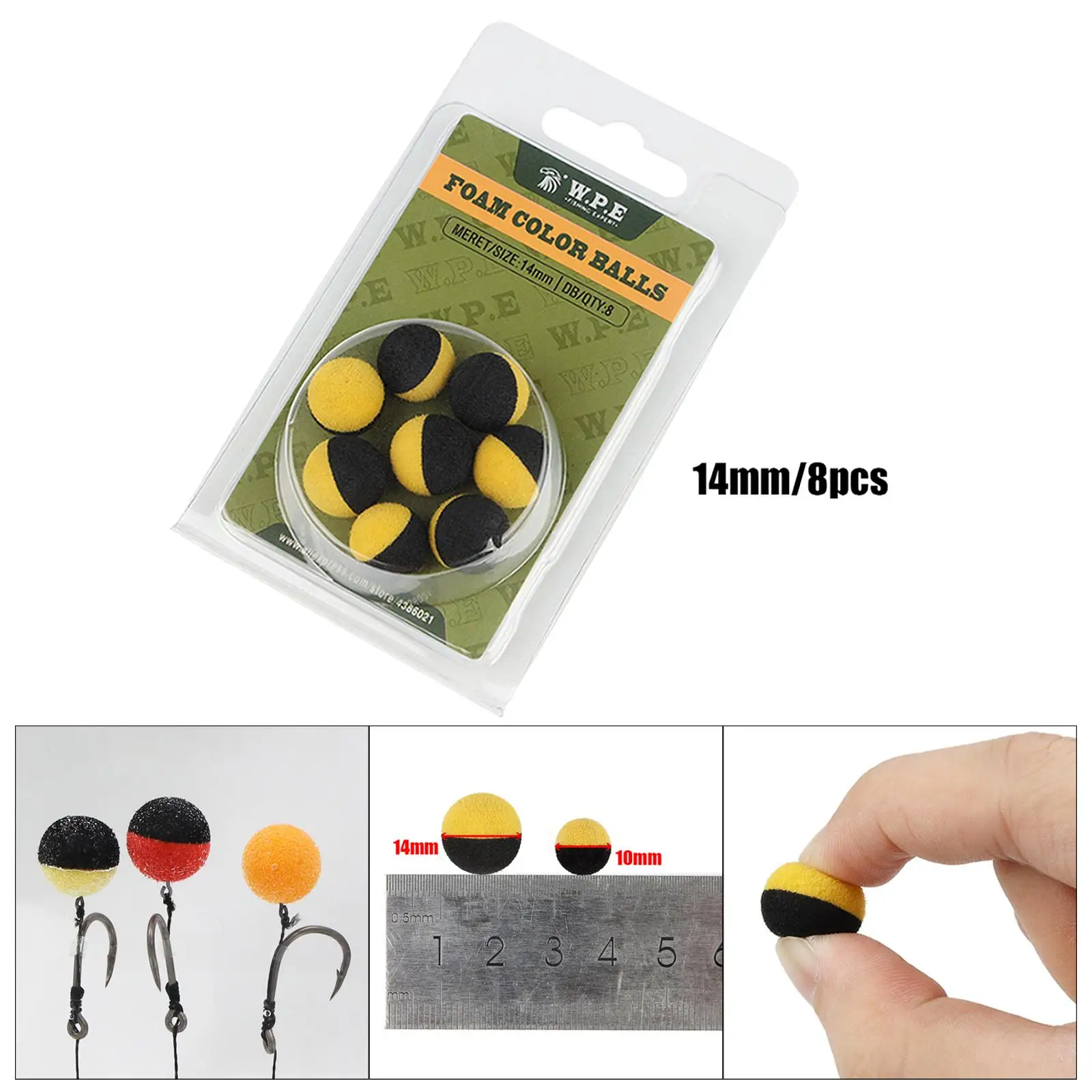 8/10Pcs Fishing Bait Carp Hair Zig Rig Feeder Method Popups Optional Rig Kit Floating Ball Beads Feeder Artificial Carp Baits