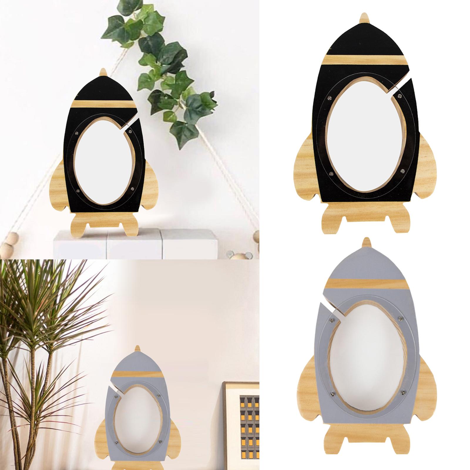 Creative Rocket Shpae Piggy Bank Tabletop Ornaments Home Decoration Moneybox Money Holder for Birthday Gifts Kids Age 3-12