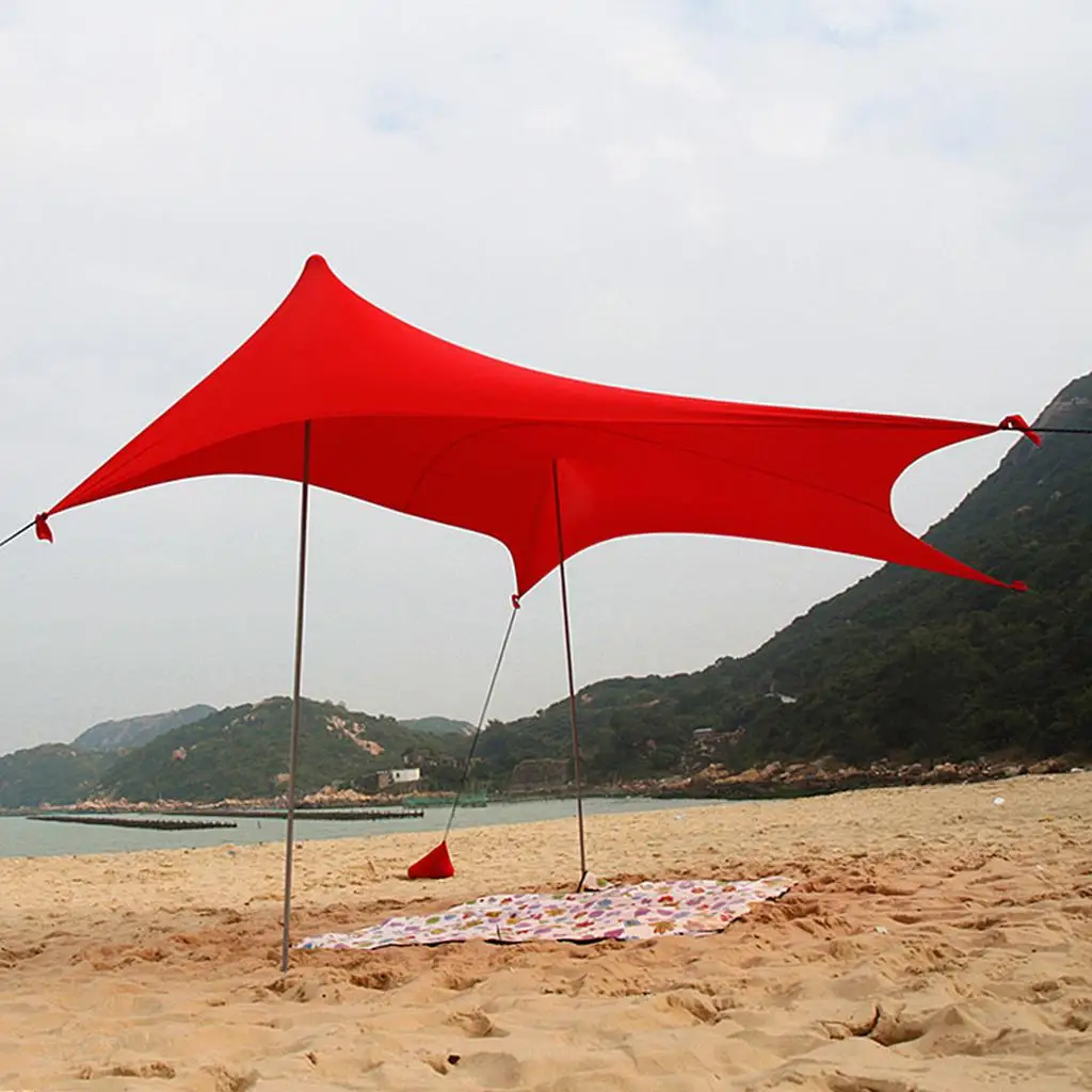 Waterproof Sunshade Tarp Shelter Awning Canopy Camping Beach Tent Cover Lightweight Foldable