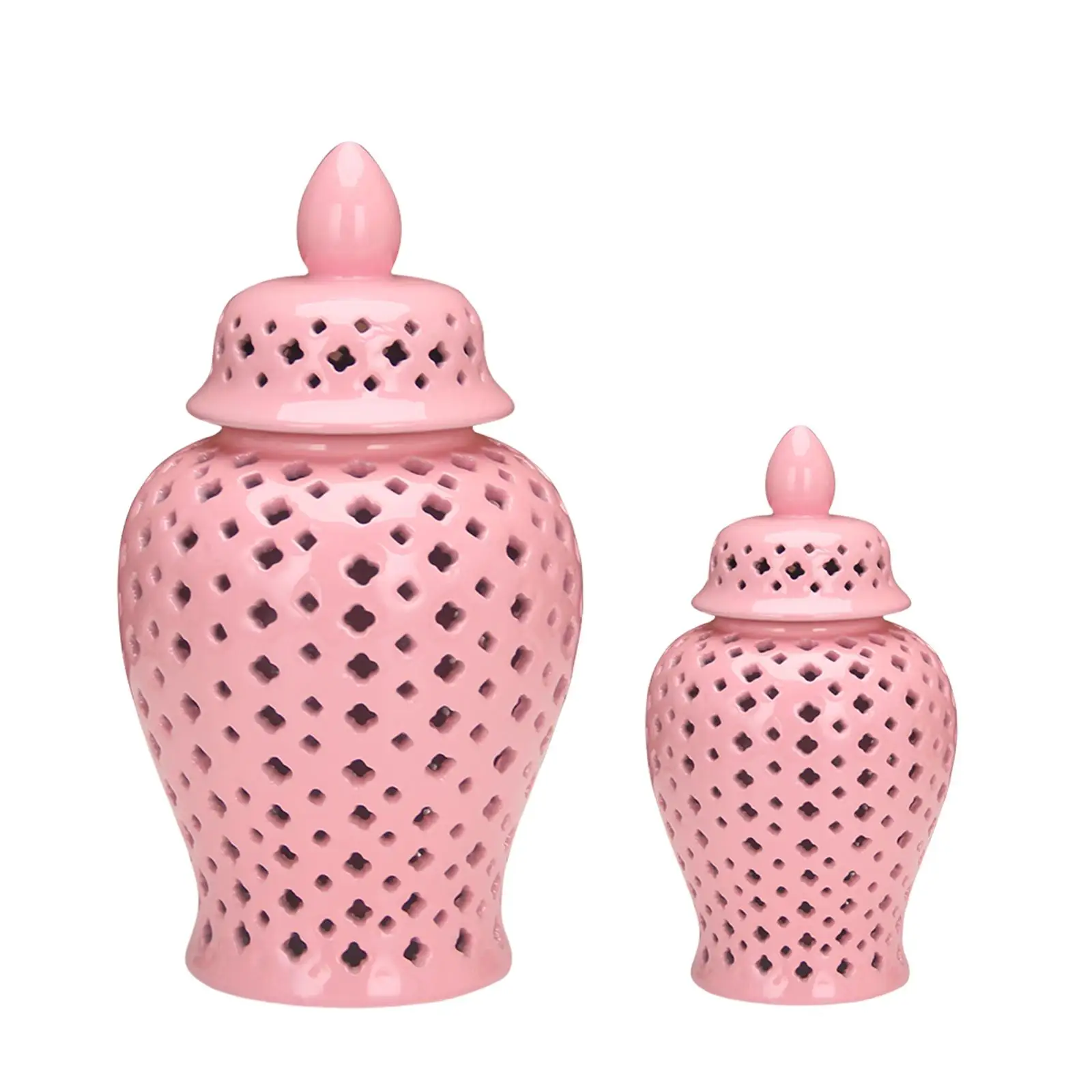 Ceramic Ginger Jar Elegant Decorative Vase for Home Table Centerpiece Office