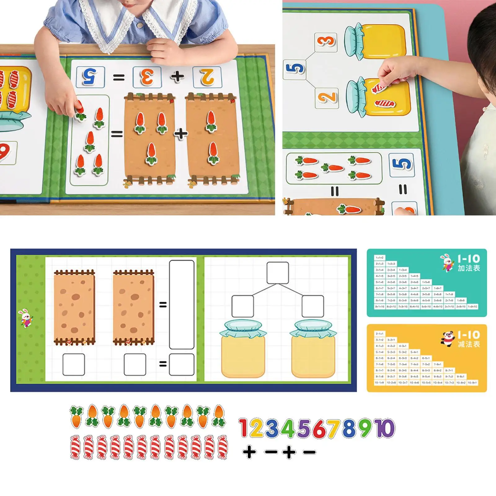 Wooden Mathematics Counting Game Number Learning Math Teaching Toys Addition and Subtraction Game Teaching Material