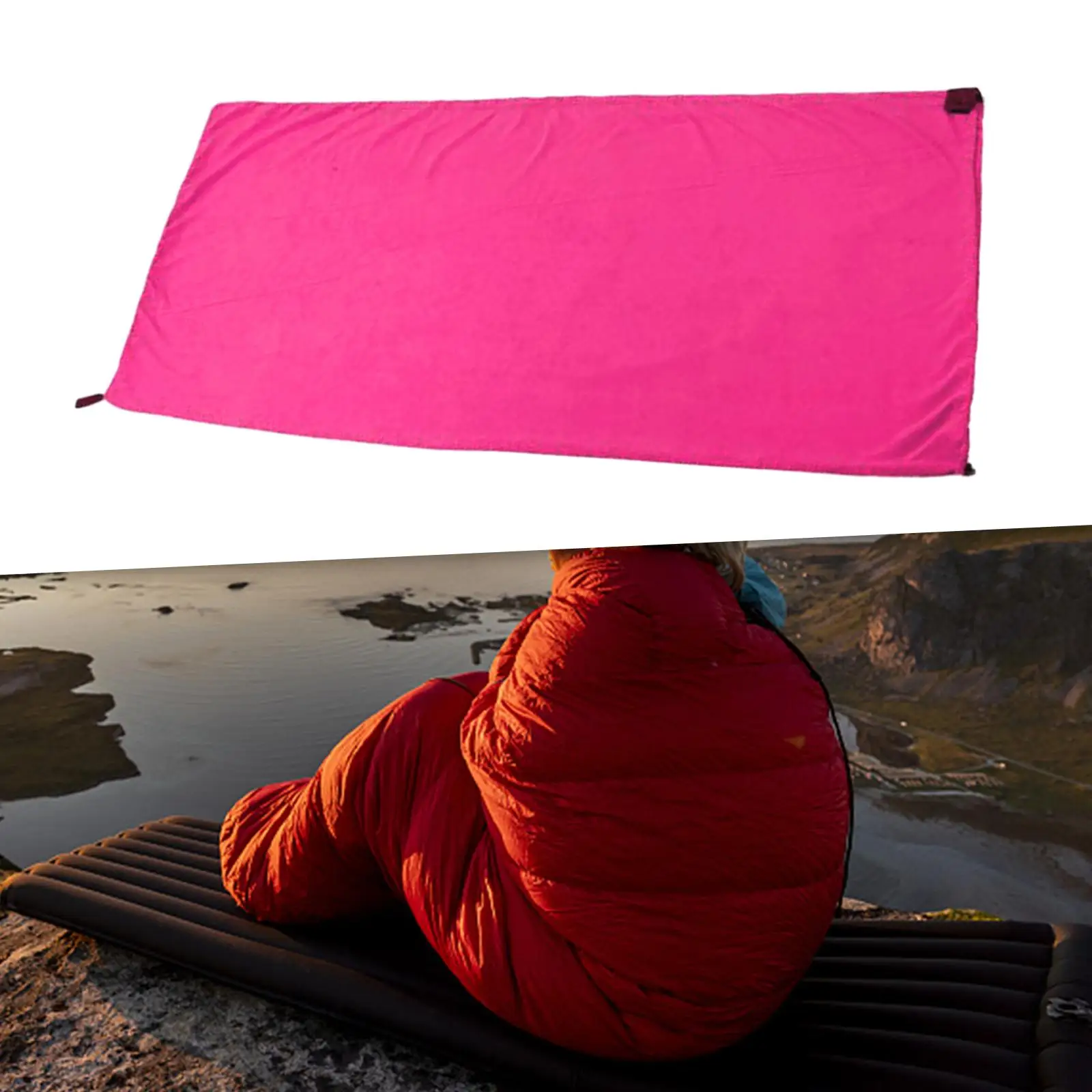 Fleece Sleeping Bag Liner Warm Blanket Liner for Backpacking Camping Outdoor