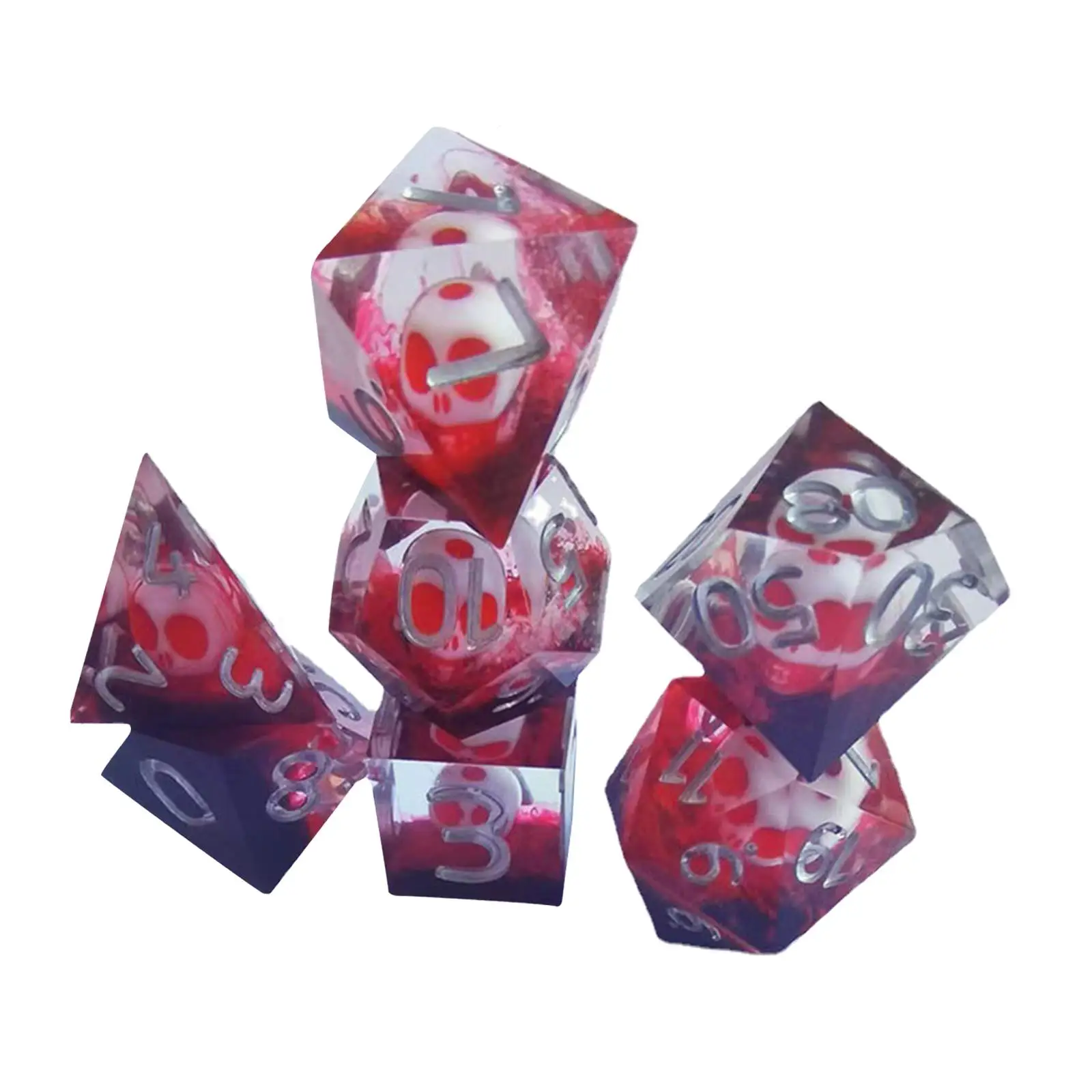 7x Polyhedral Dices Set Multi Sided Numeral Dices Supplies Props for Table Game Role Playing Games Leisure Party Entertainment