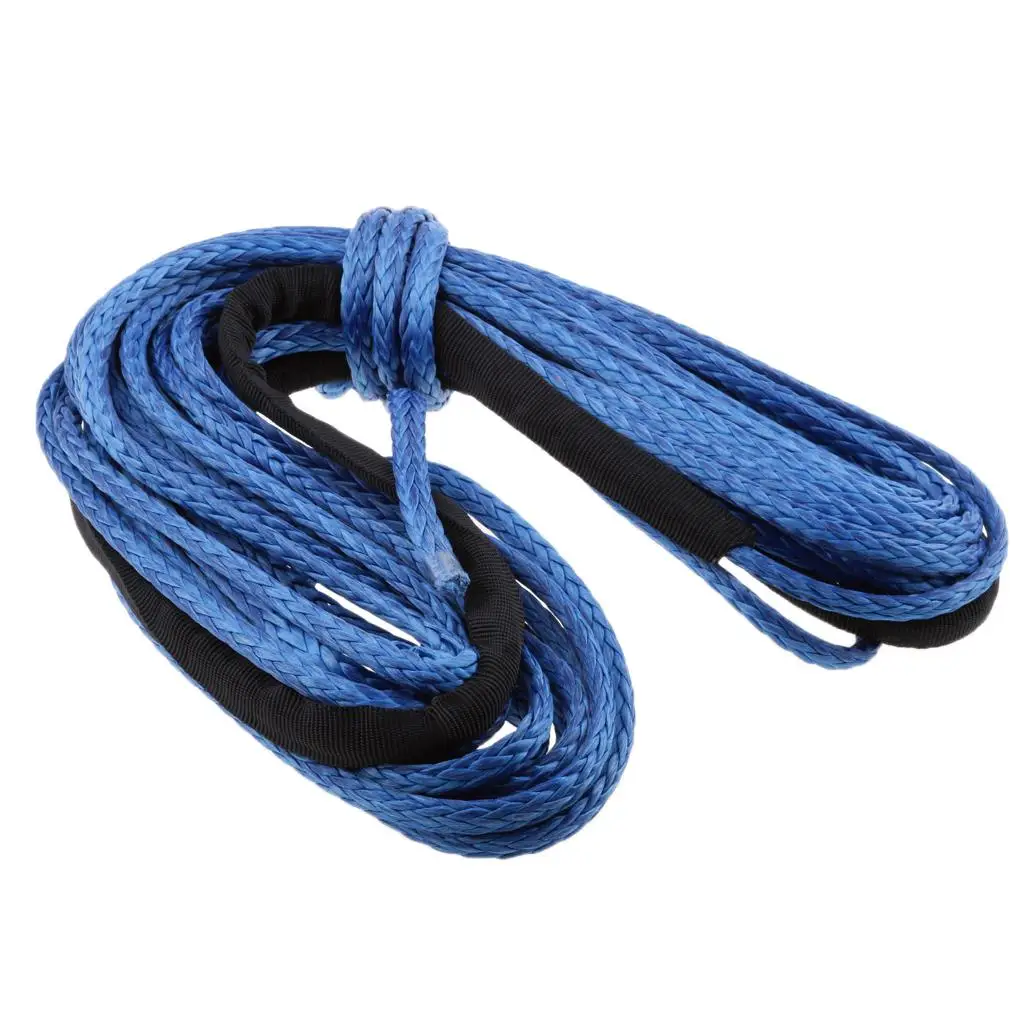 1/4` x 50` BLUE Synthetic Winch Line Cable Rope 5000 LBs for ATV UTV SUV