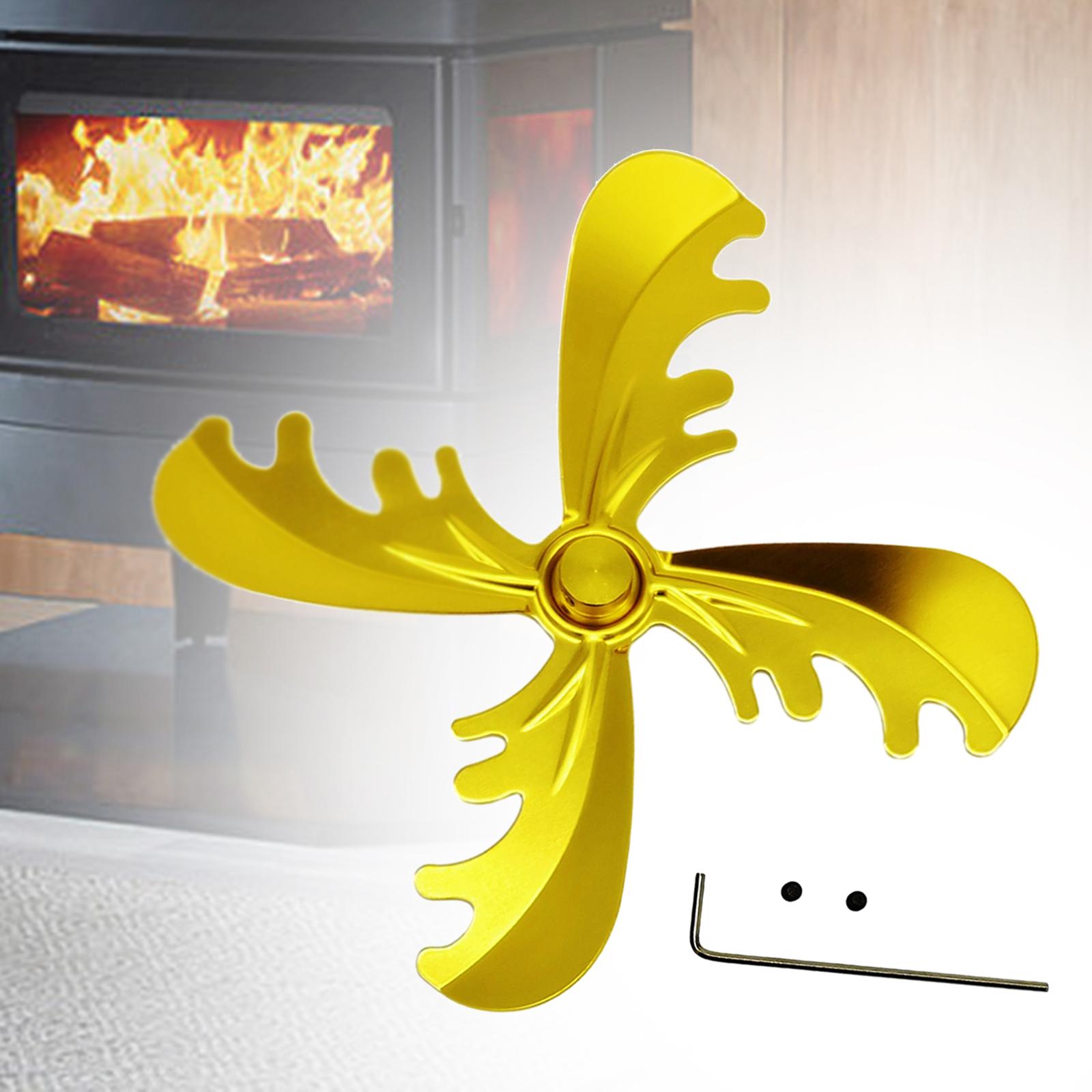 Fireplace Fan Blade Aluminum Alloy Replacement Universal Stove Fan Balde