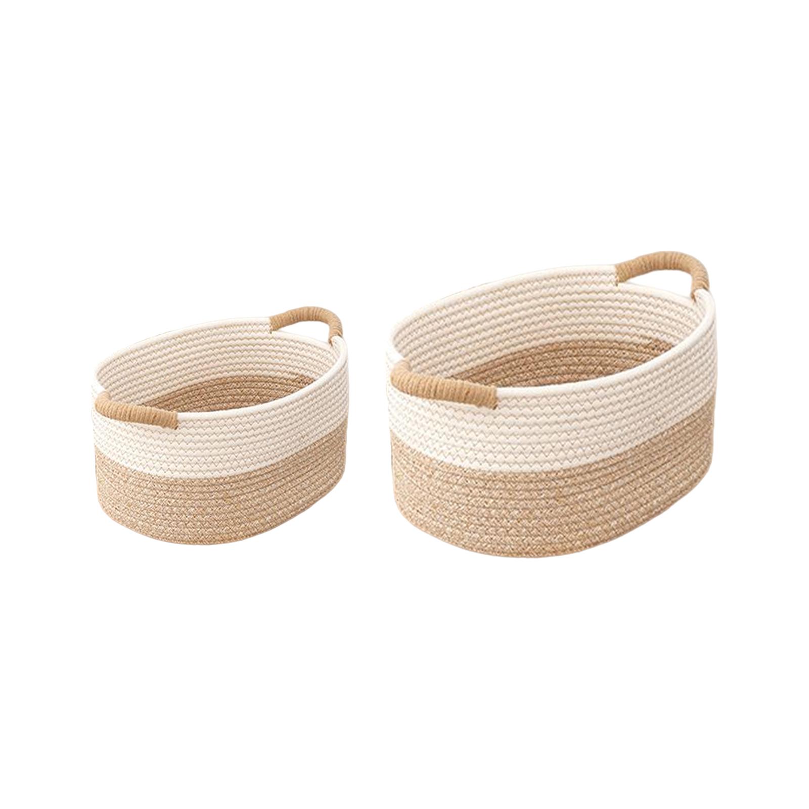 Description Picture 2 of itemCotton Rope Woven Baskets for Organizing Nordic Simple Woven Rope Storage Basket