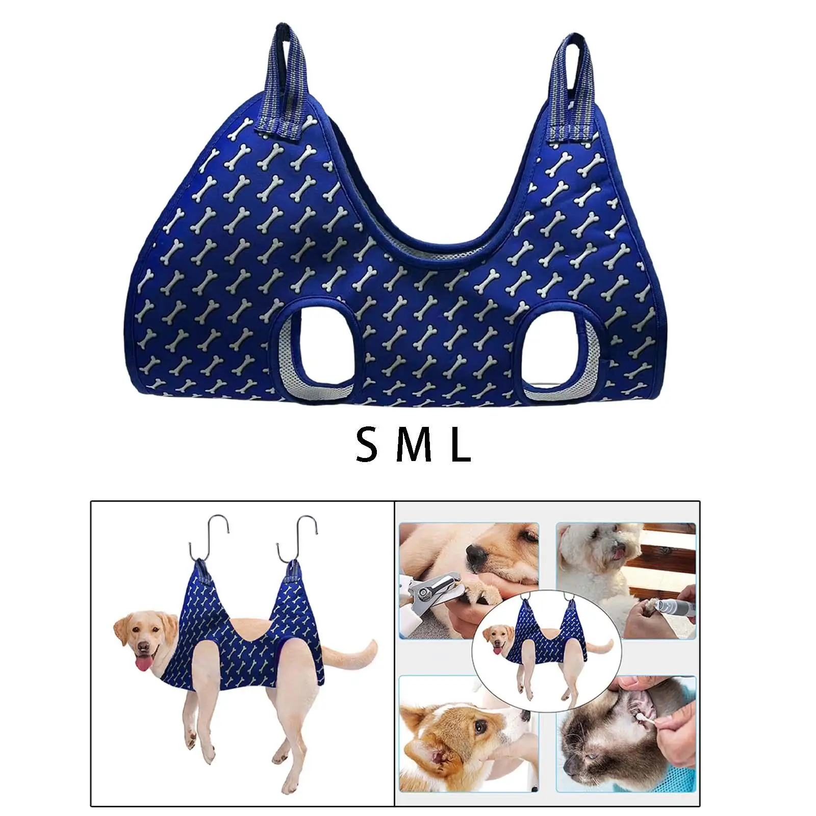 Dog Hammock for Grooming, Dog Grooming Sling Dog Sling for Nail Clipping Dog Lift Harness for Pet Dogs