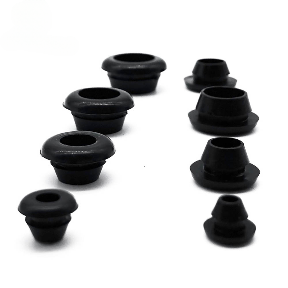 Description Picture 5 of itemBlack 3mm-50mm Rubber Snap-on Grommet Hole Plugs End Caps Bung Wire Cable Protect Bush