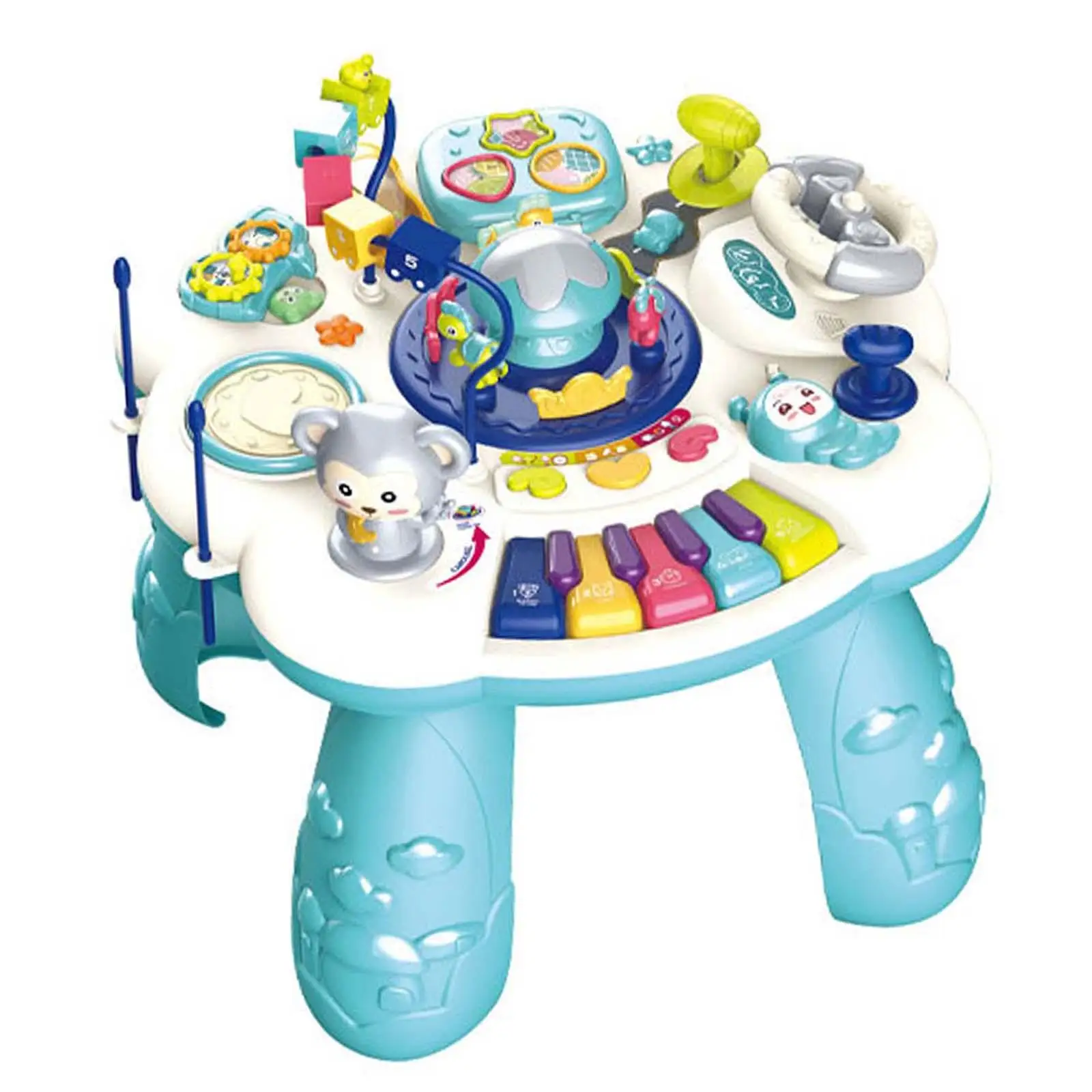 Musical Learning Activity Table Durable with Light for Toddlers Children