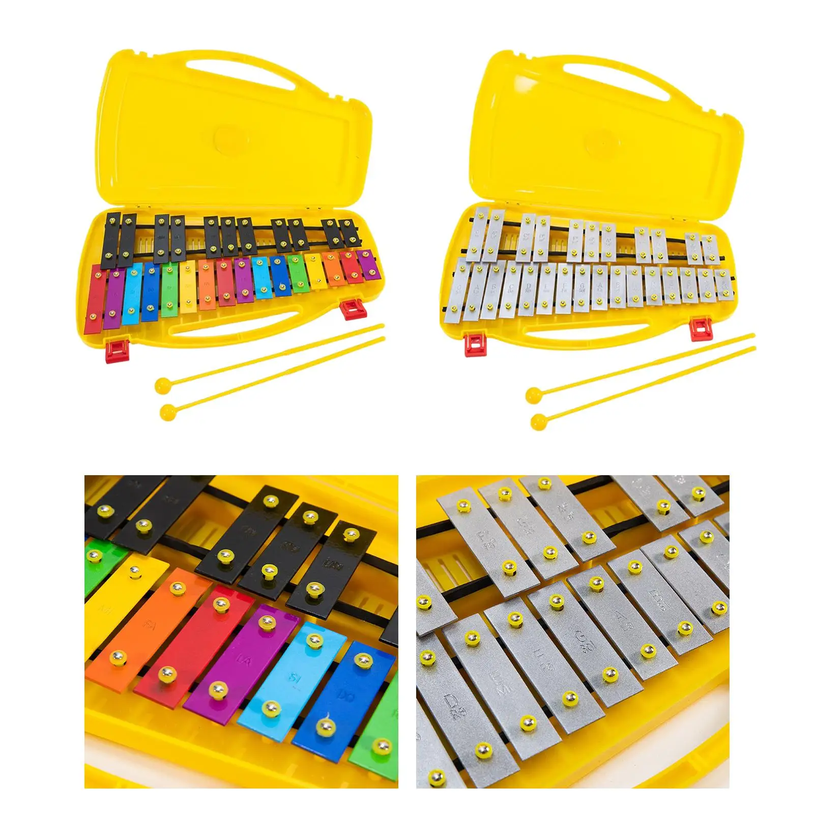 Professional Glockenspiel Perfectly Gift with 27 Note Xylophone for Adult Preschool Kids Beginners Percussion Instruments