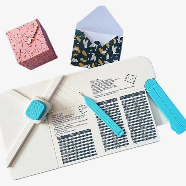 PAPERWRLD - Envelope Punch Board 3 in 1 DIY Envelope Making Craft Wrap Gift  Box