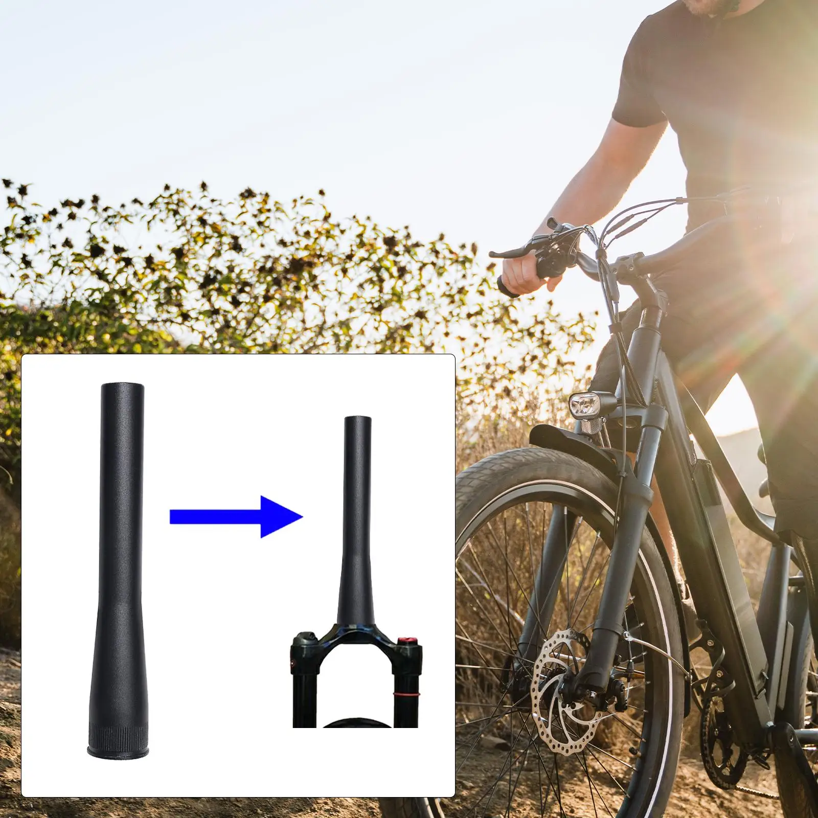 Bike Front Fork Head Tube Wear Resistant Portable Bicycle Fork Stem Extender
