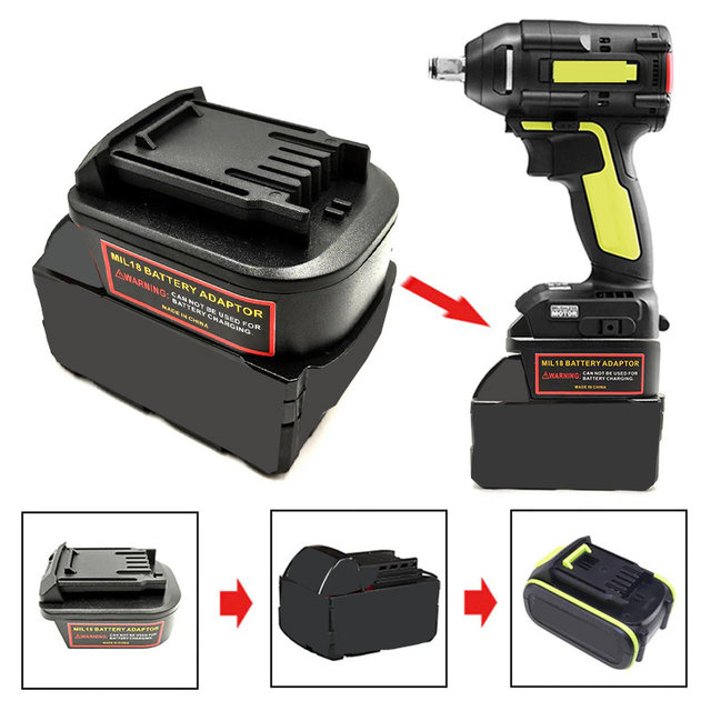 For Milwaukee M18 Tool Use Adapter Convert For Makita For Dewalt For Bosch  For Worx Green 18/20v Li-ion Battery - Power Tool Accessories - AliExpress