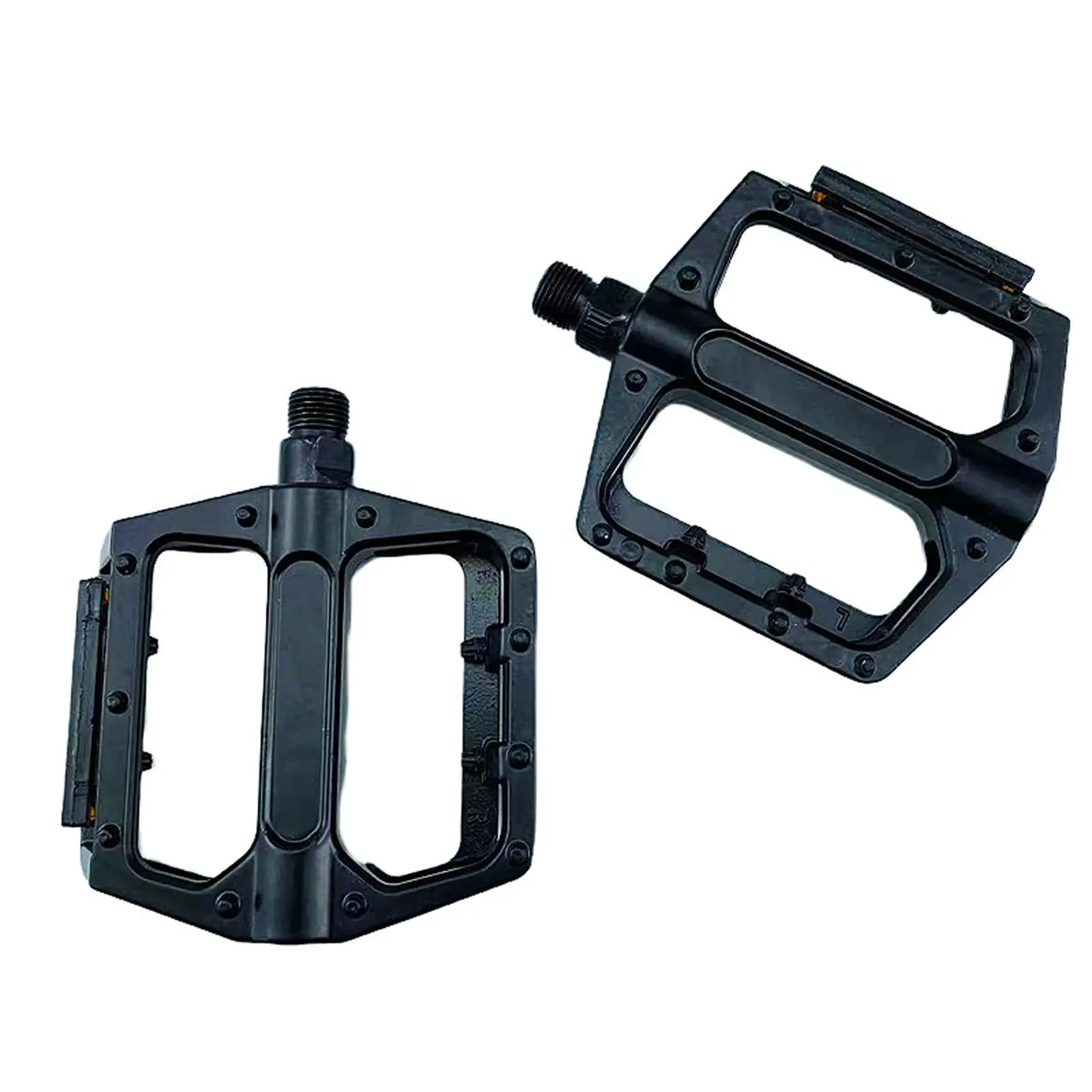 Road Mountain Bicycle Pedals Ultra Sealed Bearing Anti Skid with Reflector Dustproof Ultralight Platform Flat Pedals for Touring