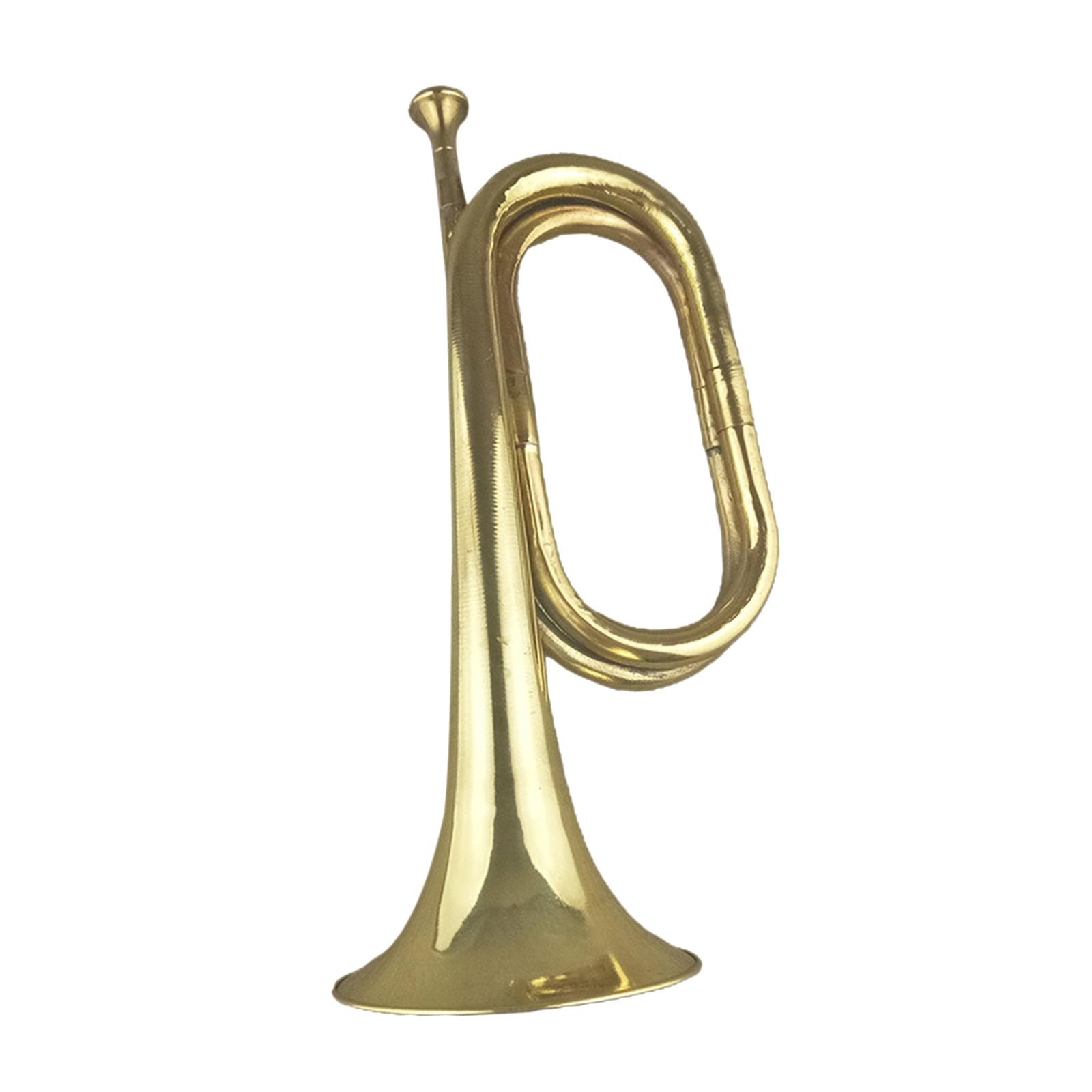 Title 2, Brass Marching Bugle Music Instrument Early Lea...