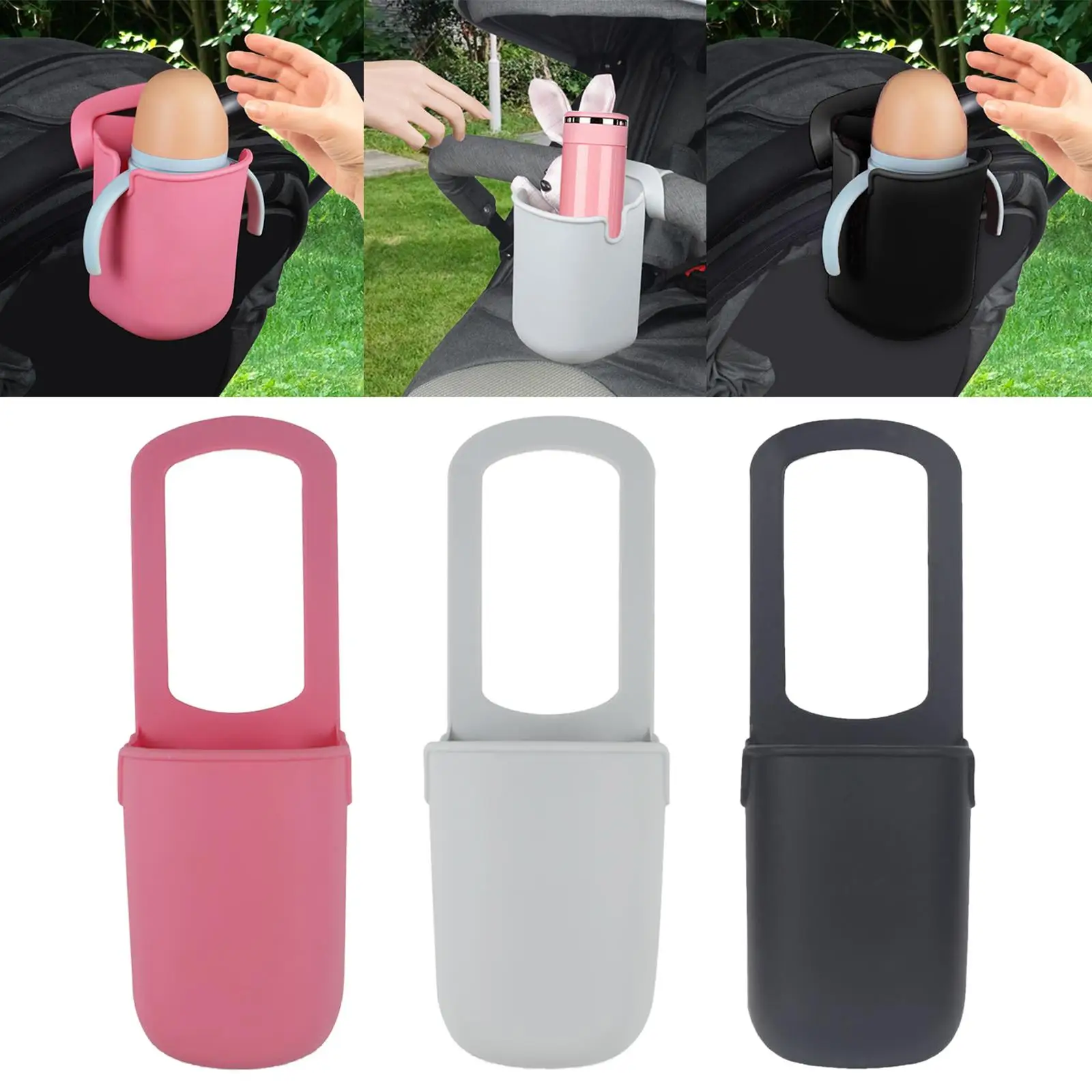 Bike Bottle Holder Vacuum Cup Silicone for Pushchair Lawn Chairs