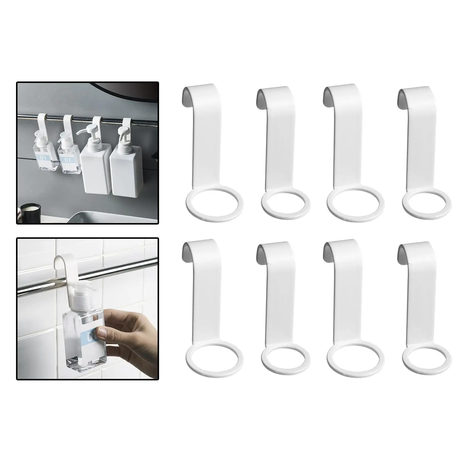 8x  Gel Bottle Rack Hook Shampoo Lotion  Rack Hanger for Bathroom