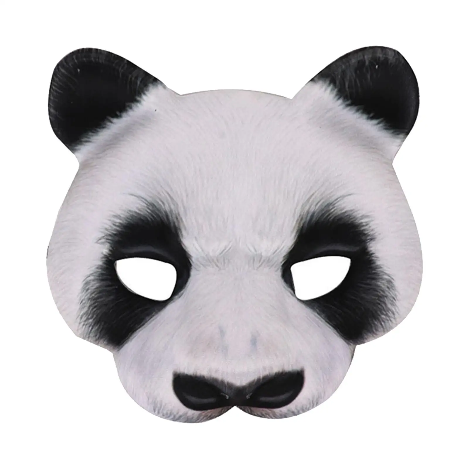 Panda Masks Cosplay Headgear Animal Mask with Elastic Band Clothes Decor Half Face Mask for Adults Men Women Halloween Prom