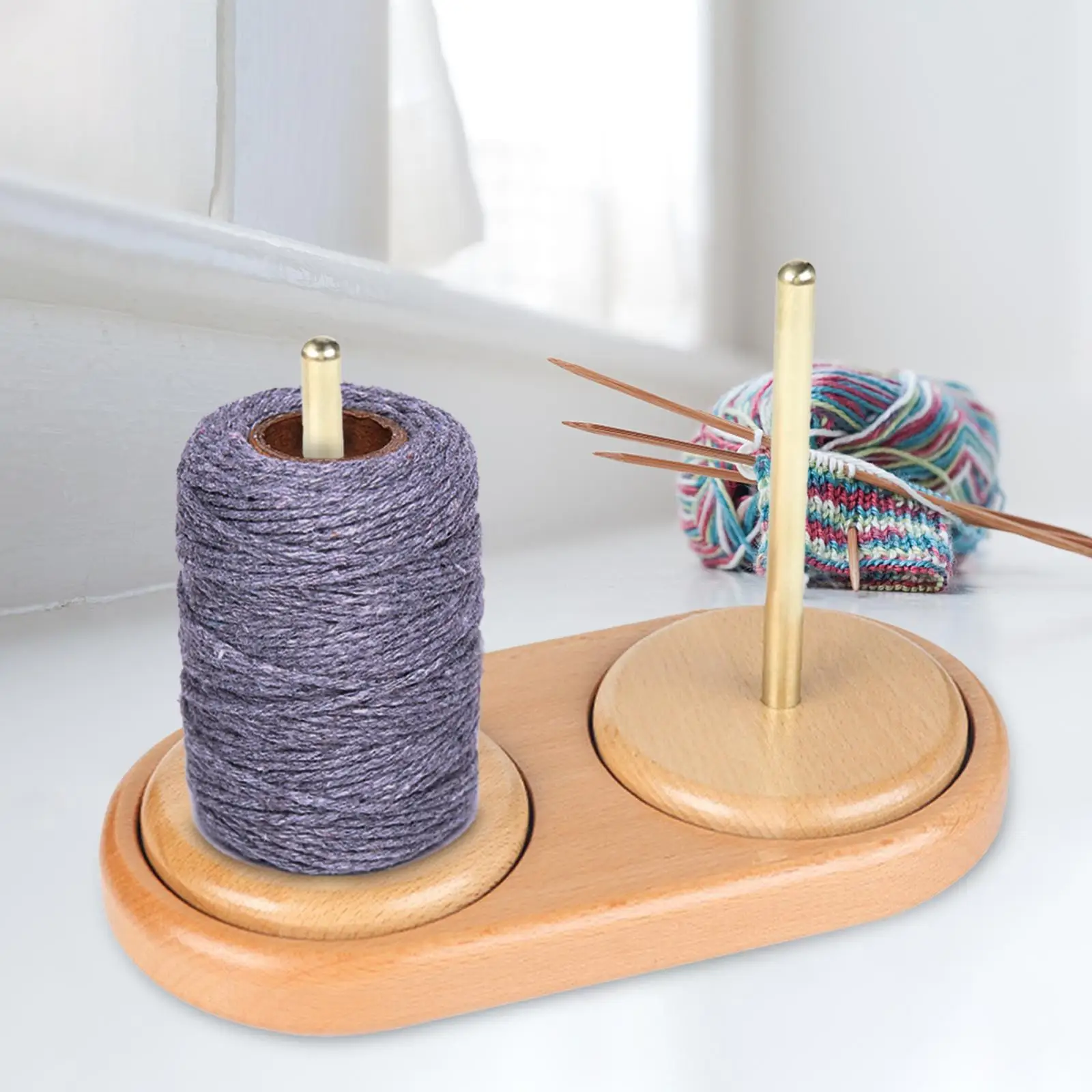 Creative Yarn Holder Hold 2 yarns Prevent Thread Tangling Roll Paper Towel Holder Durable Yarn Dispenser for Wife