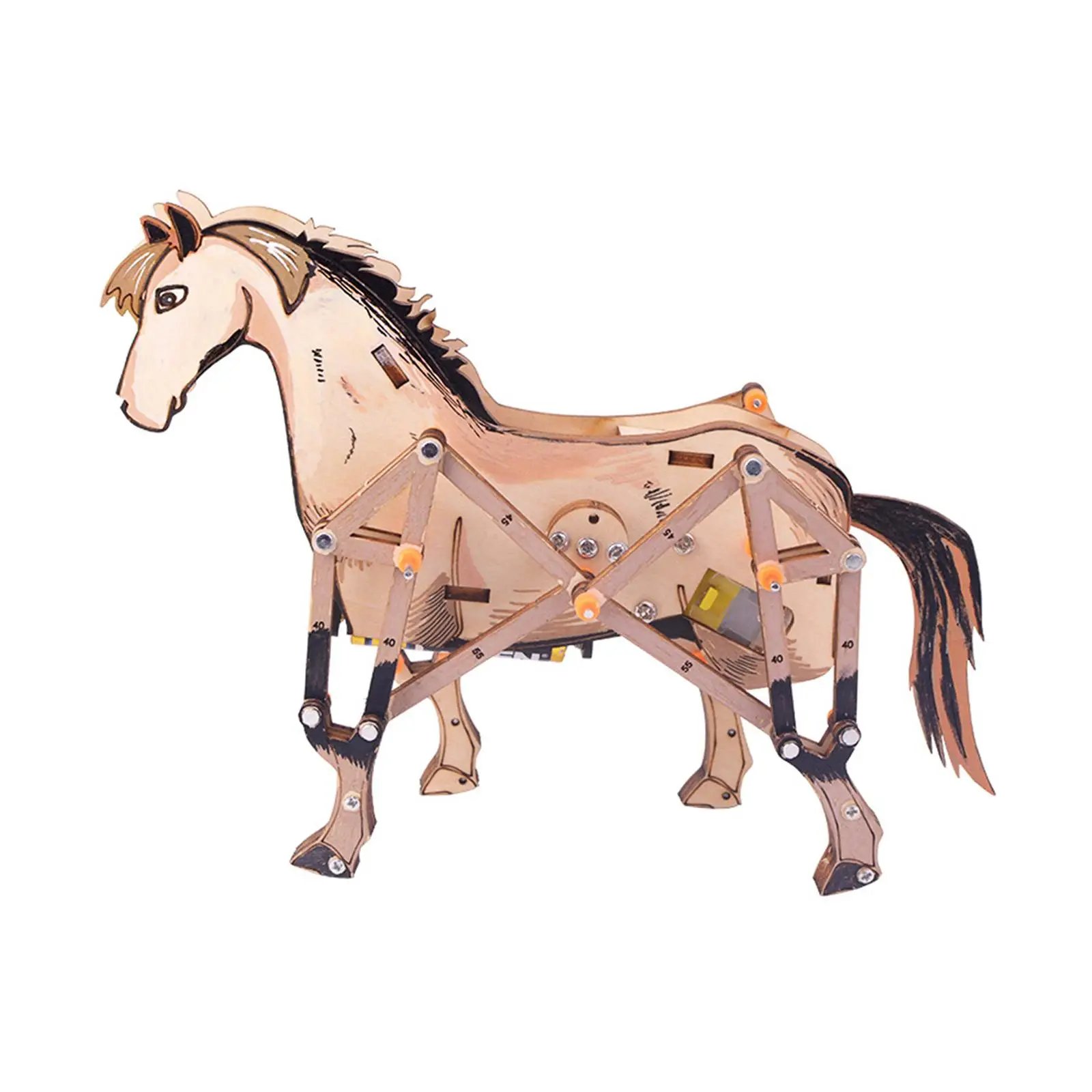 3D Mechanical Horse Educational toy Woodcraft horse Model for Gift Science Learning Interaction