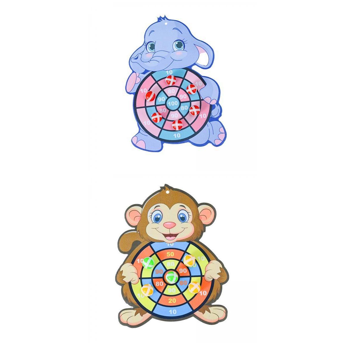 2PCS Safety Target Sticky Ball Dart Board with Hook Creative Family Class Sports Halloween Christmas Game Gifts