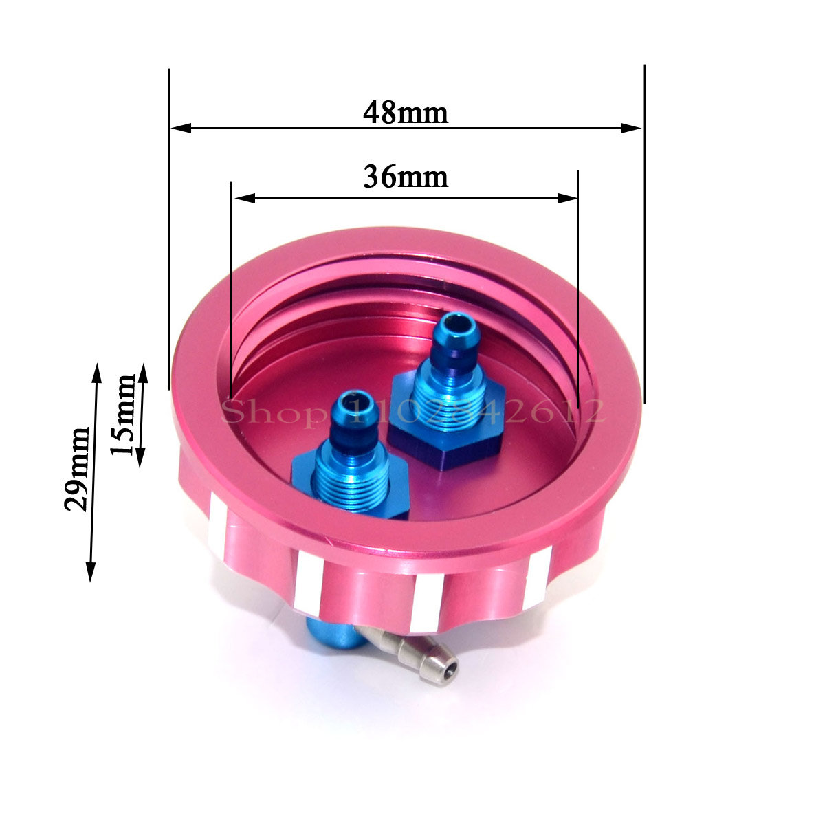 Neue Aluminium CNC Öl Trommel Abdeckung Tankdeckel Topf Zubehör für RC Flugzeug Drone Modell Wassermelone – Detail 4