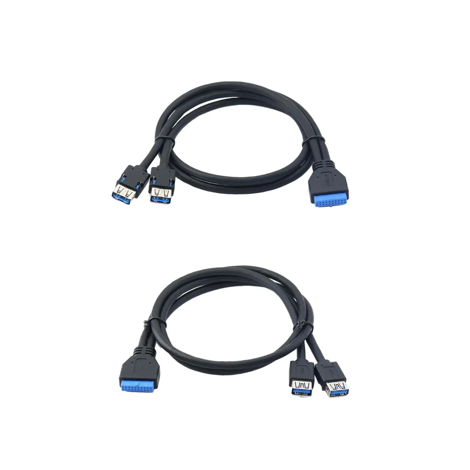 20 Pin USB 3.0 to 2 Ports Cable Internal Simple Computer Networking Switches