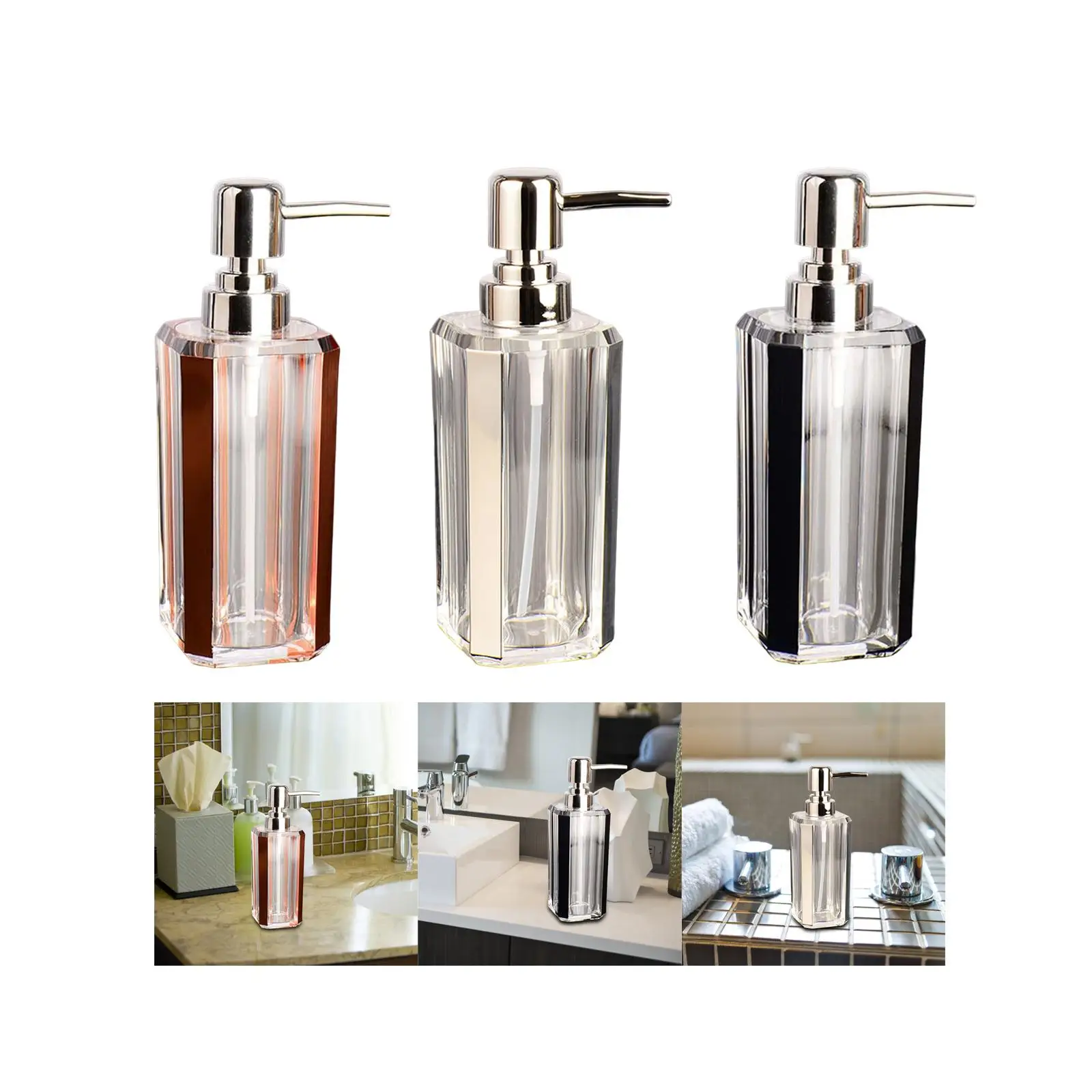 Soap Dispenser Portable 180ml Refillable Empty Bottle with Pump Lotion Pump Dispenser for Restaurant Kitchen Conditioner