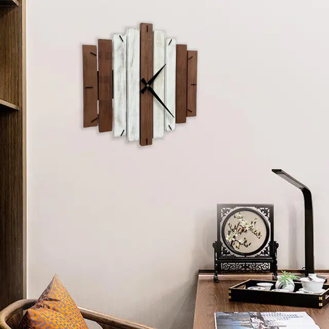 Textured Wood Clock Art - Stanley 0004 — Korzen Designs