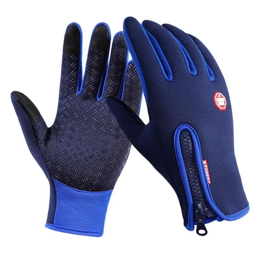 Winter Cycling Thermal Gloves Screen Full Finger Mitt Thickened Mitten