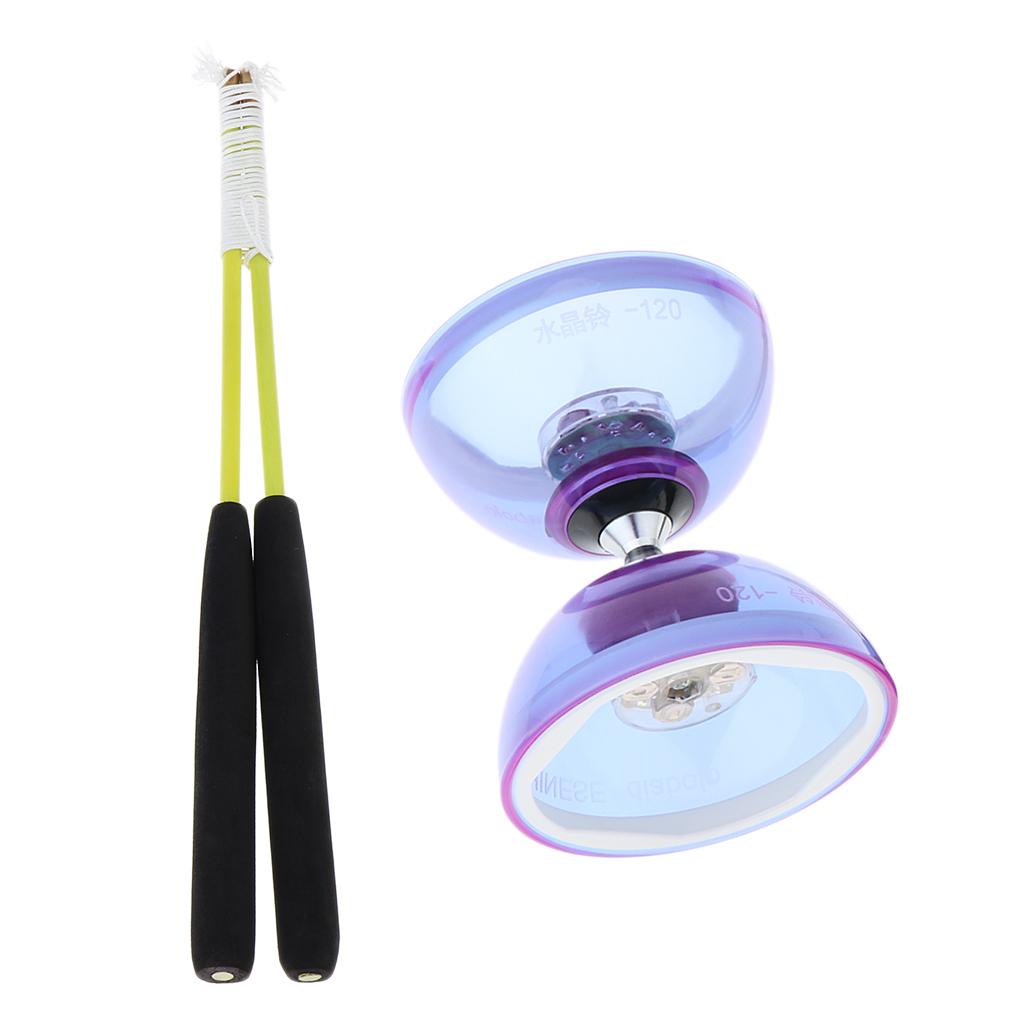 Vintage Chinese Yoyo 3-Bearing Diabolo Skill Toy Light Up, Party Favor, Kids Adutls Indoor Outdoor Fun Play