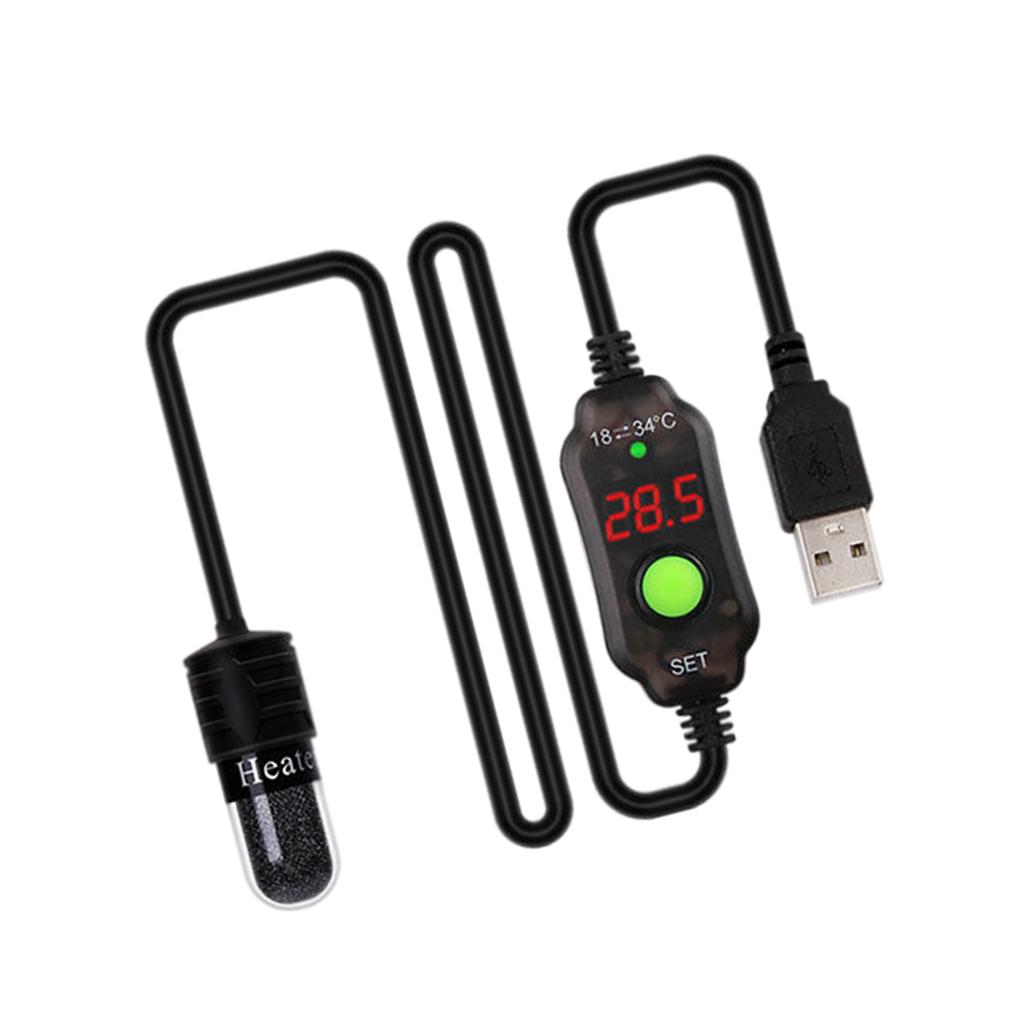 Aquarium Fish Tank Heater Submersible Thermostat Heating Rod Digital 5V 10W