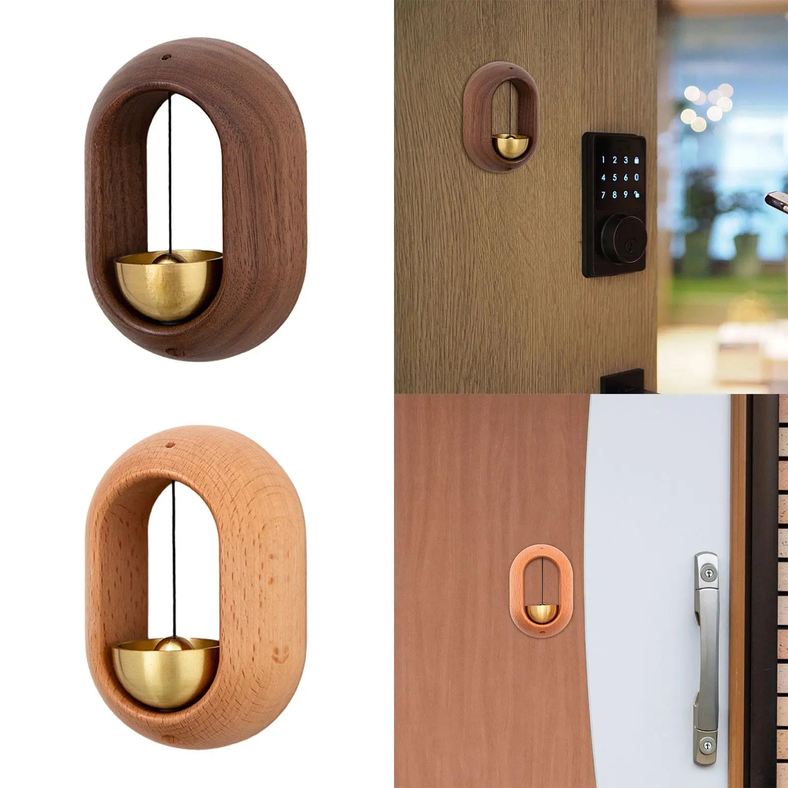 Shopkeepers Bell Japanese Style Wood Decoration Entrance Doorbells for Office Business Office Door Opening Entrance