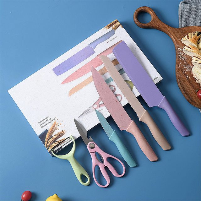 Everrich Knife Set Pastel knife set 6 - Luxe Easy Shopping