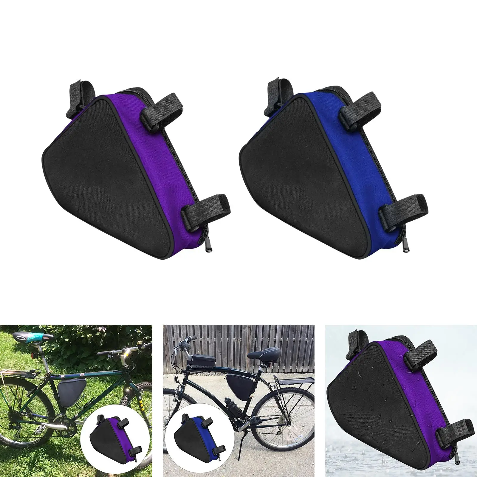 Bike Triangle Bag for Large Size Road Bike Pouch Bag Cycling Accessories Pack with Plenty of Space for Cellphone, Wallet, Tools