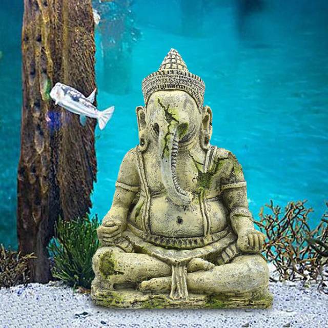 Set 6 Decorazioni Acquario Con Buddha E Piante - Per Betta E Pesci, Accessori Per Acquario Casa/Ufficio
