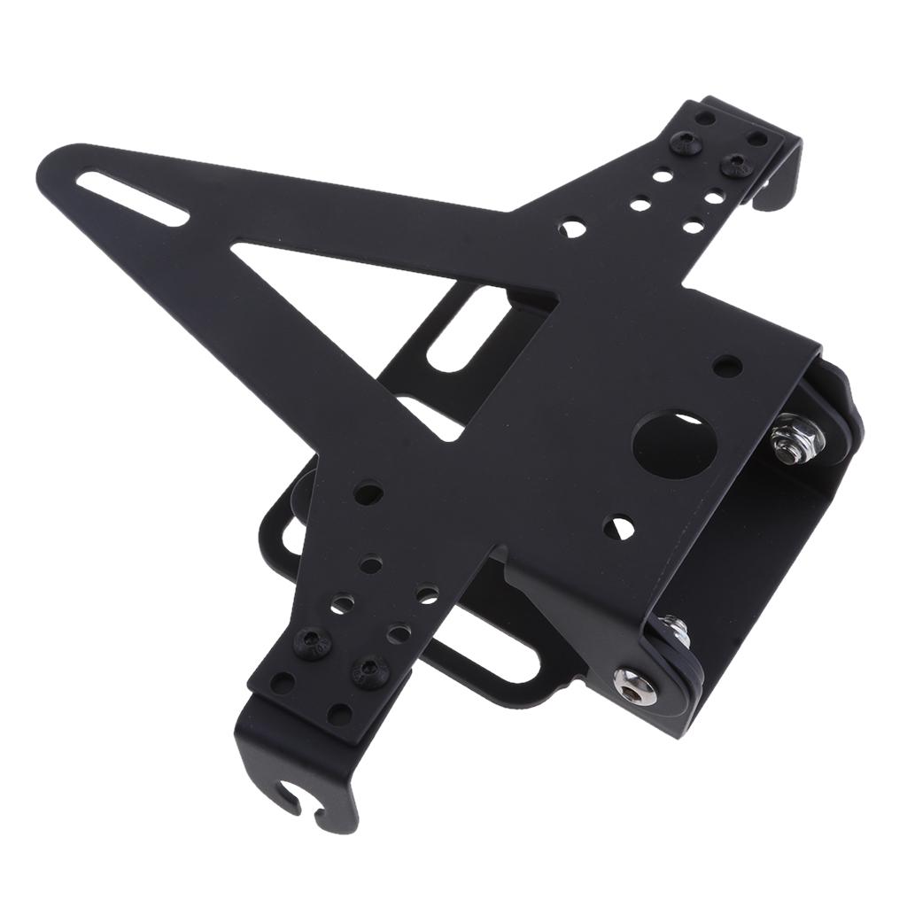 Universal Motorcycle Adjustable CNC Aluminum Number Plate Holder Bracket