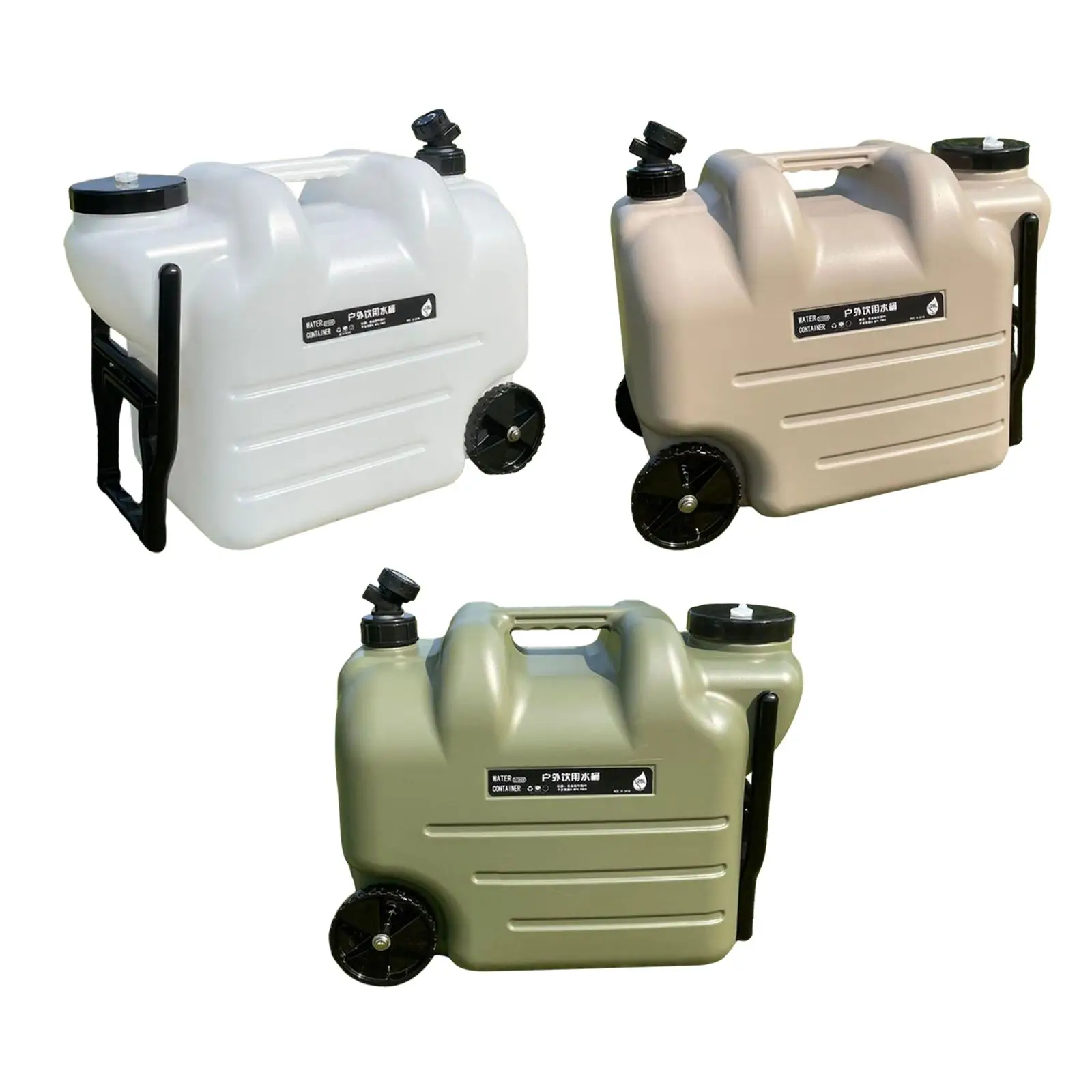Water Container with Wheels 28L Water Tank for Camping Emergency Washing