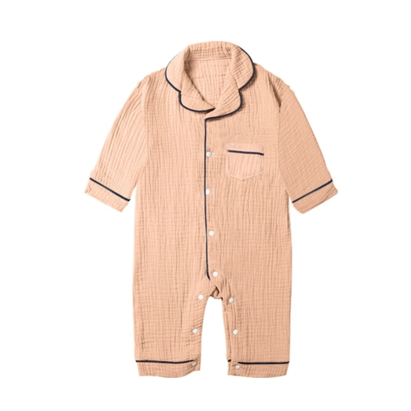 Button Down Recém-nascido Sleepsuit Pjs